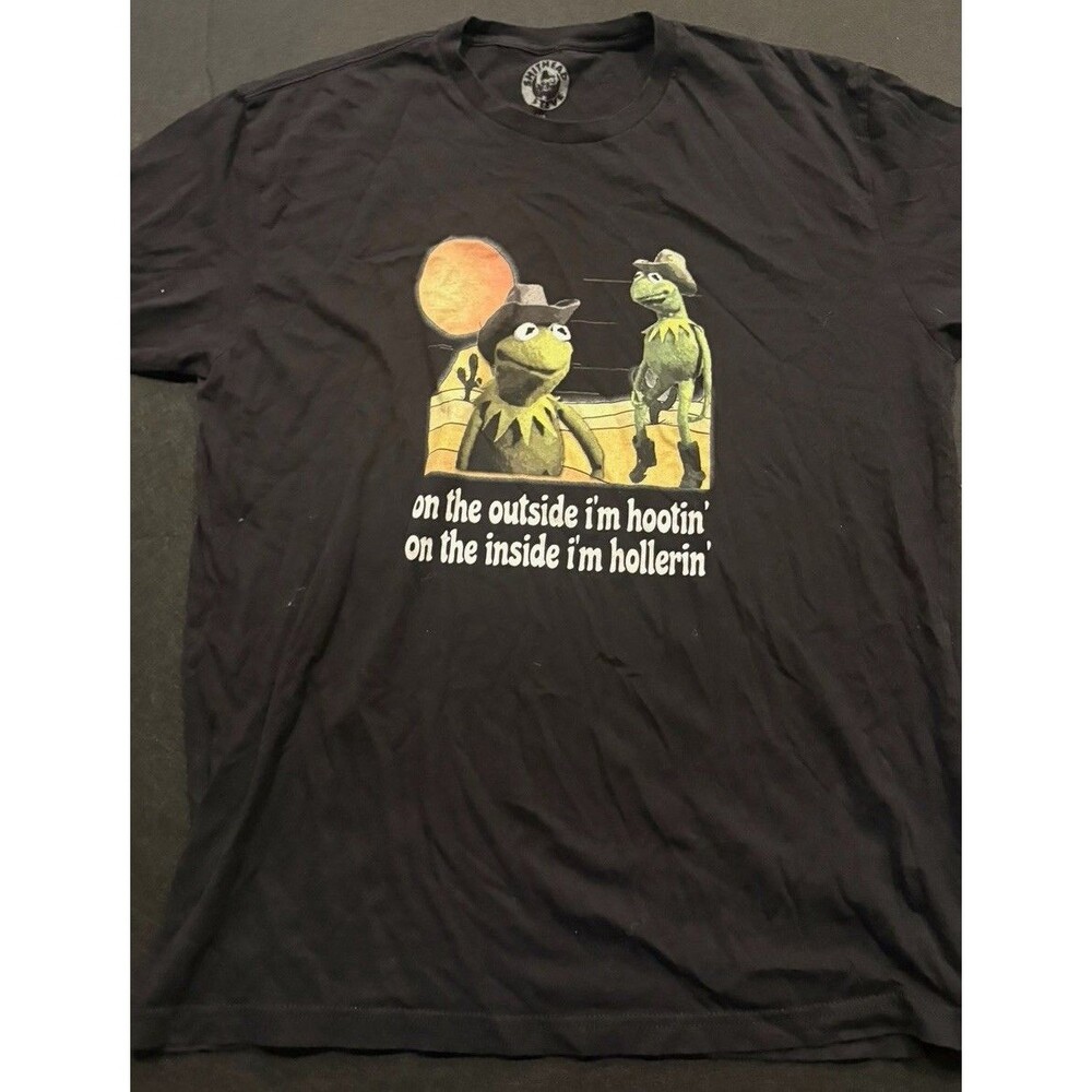 RARE Kermit The Frog On The Outside I’m Hootin’ T-Shirt Sz XL Shithead Steve